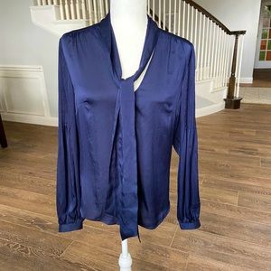 Ann Taylor Silk Pussy Bow Shirt